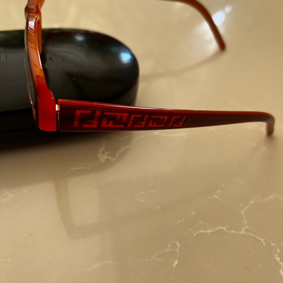Fendi 100% authentic Italian prescription glasses Brn-orange Excellent condition - Picture 5 of 9